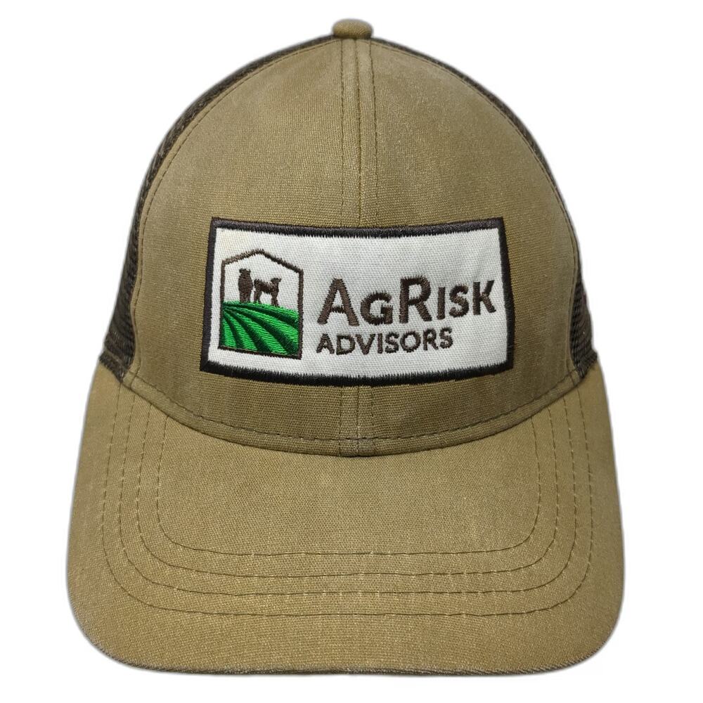 Ouray Baseball Cap Brown One Size Mesh Back Strapback AgRisk Advisors Patch Hat